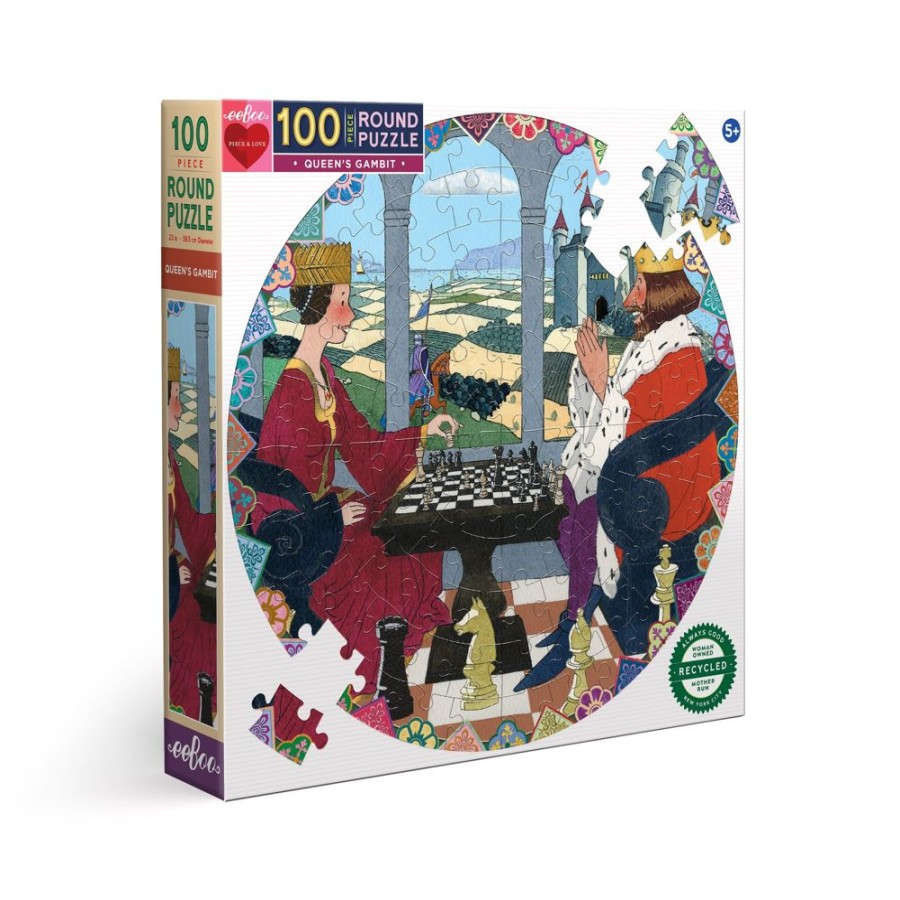 N-Z eeBoo | Eeboo 100Pc Puzzle Queens Gambit Round